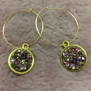 🛍2 for $25🛍 NWT Purple Druzy Earrings